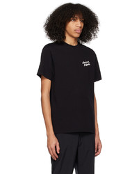 T-shirt à col rond en tricot noir MAISON KITSUNÉ