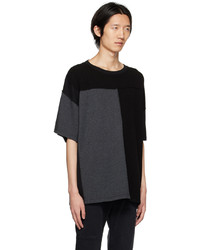 T-shirt à col rond en tricot noir MM6 MAISON MARGIELA