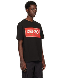 T-shirt à col rond en tricot noir Kenzo