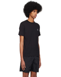 T-shirt à col rond en tricot noir Stone Island