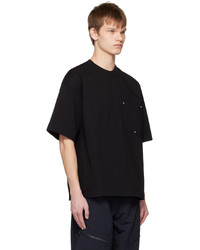 T-shirt à col rond en tricot noir Bottega Veneta