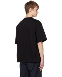 T-shirt à col rond en tricot noir Bottega Veneta