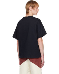 T-shirt à col rond en tricot noir Rhude