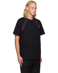 T-shirt à col rond en tricot noir Alexander McQueen
