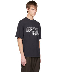 T-shirt à col rond en tricot noir Neighborhood