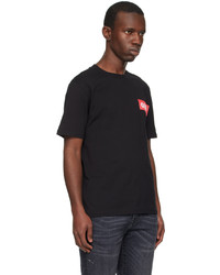 T-shirt à col rond en tricot noir 032c