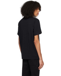 T-shirt à col rond en tricot noir MAISON KITSUNÉ