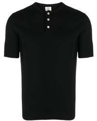 T-shirt à col rond en tricot noir Borrelli