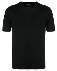 T-shirt à col rond en tricot noir Cenere Gb