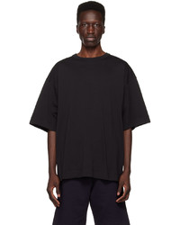 T-shirt à col rond en tricot noir Dries Van Noten