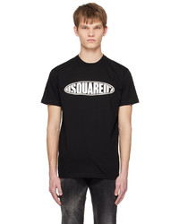 T-shirt à col rond en tricot noir DSQUARED2