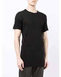 T-shirt à col rond en tricot noir Rick Owens