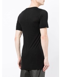 T-shirt à col rond en tricot noir Rick Owens