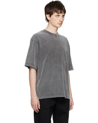 T-shirt à col rond en tricot noir Acne Studios