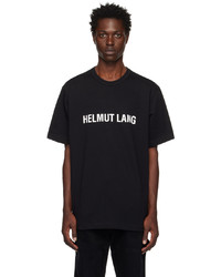 T-shirt à col rond en tricot noir Helmut Lang