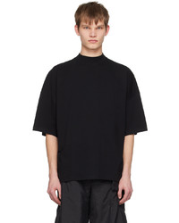 T-shirt à col rond en tricot noir Jil Sander