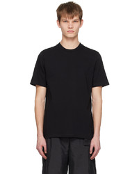 T-shirt à col rond en tricot noir Jil Sander