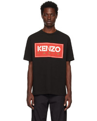 T-shirt à col rond en tricot noir Kenzo