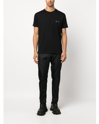 T-shirt à col rond en tricot noir Les Hommes