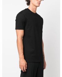 T-shirt à col rond en tricot noir Jil Sander