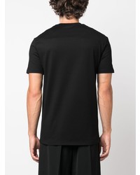 T-shirt à col rond en tricot noir Jil Sander