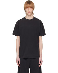 T-shirt à col rond en tricot noir Moncler