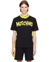 T-shirt à col rond en tricot noir Moschino