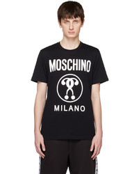 T-shirt à col rond en tricot noir Moschino