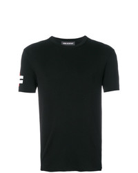 T-shirt à col rond en tricot noir Neil Barrett
