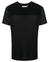 T-shirt à col rond en tricot noir Private Stock