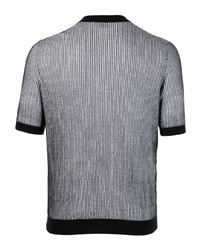 T-shirt à col rond en tricot noir Ballantyne