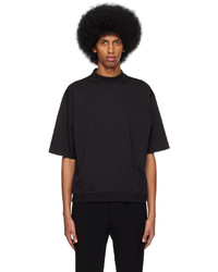 T-shirt à col rond en tricot noir Rito Structure