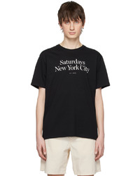 T-shirt à col rond en tricot noir Saturdays Nyc