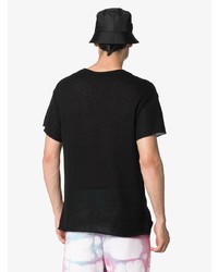 T-shirt à col rond en tricot noir The Elder Statesman