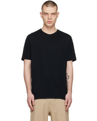 T-shirt à col rond en tricot noir Veilance