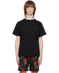 T-shirt à col rond en tricot noir VERSACE JEANS COUTURE