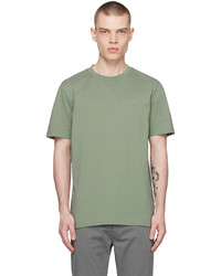 T-shirt à col rond en tricot olive BOSS