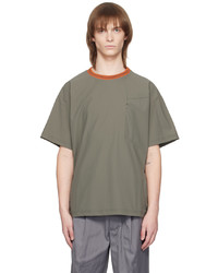 T-shirt à col rond en tricot olive F/CE