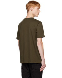 T-shirt à col rond en tricot olive Hugo