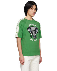 T-shirt à col rond en tricot olive Kenzo