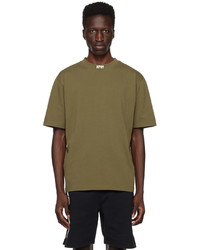 T-shirt à col rond en tricot olive Heron Preston