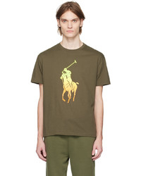 T-shirt à col rond en tricot olive Polo Ralph Lauren