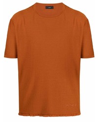 T-shirt à col rond en tricot orange Alanui