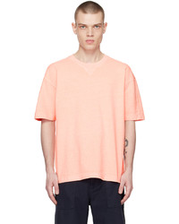 T-shirt à col rond en tricot orange BOSS