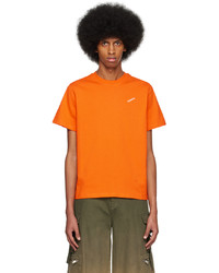 T-shirt à col rond en tricot orange Coperni