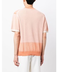 T-shirt à col rond en tricot orange Paul Smith
