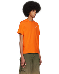 T-shirt à col rond en tricot orange Coperni