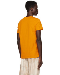 T-shirt à col rond en tricot orange Balmain