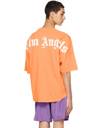 T-shirt à col rond en tricot orange Palm Angels