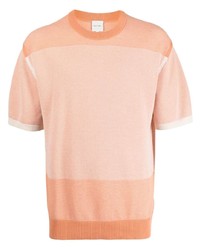 T-shirt à col rond en tricot orange Paul Smith